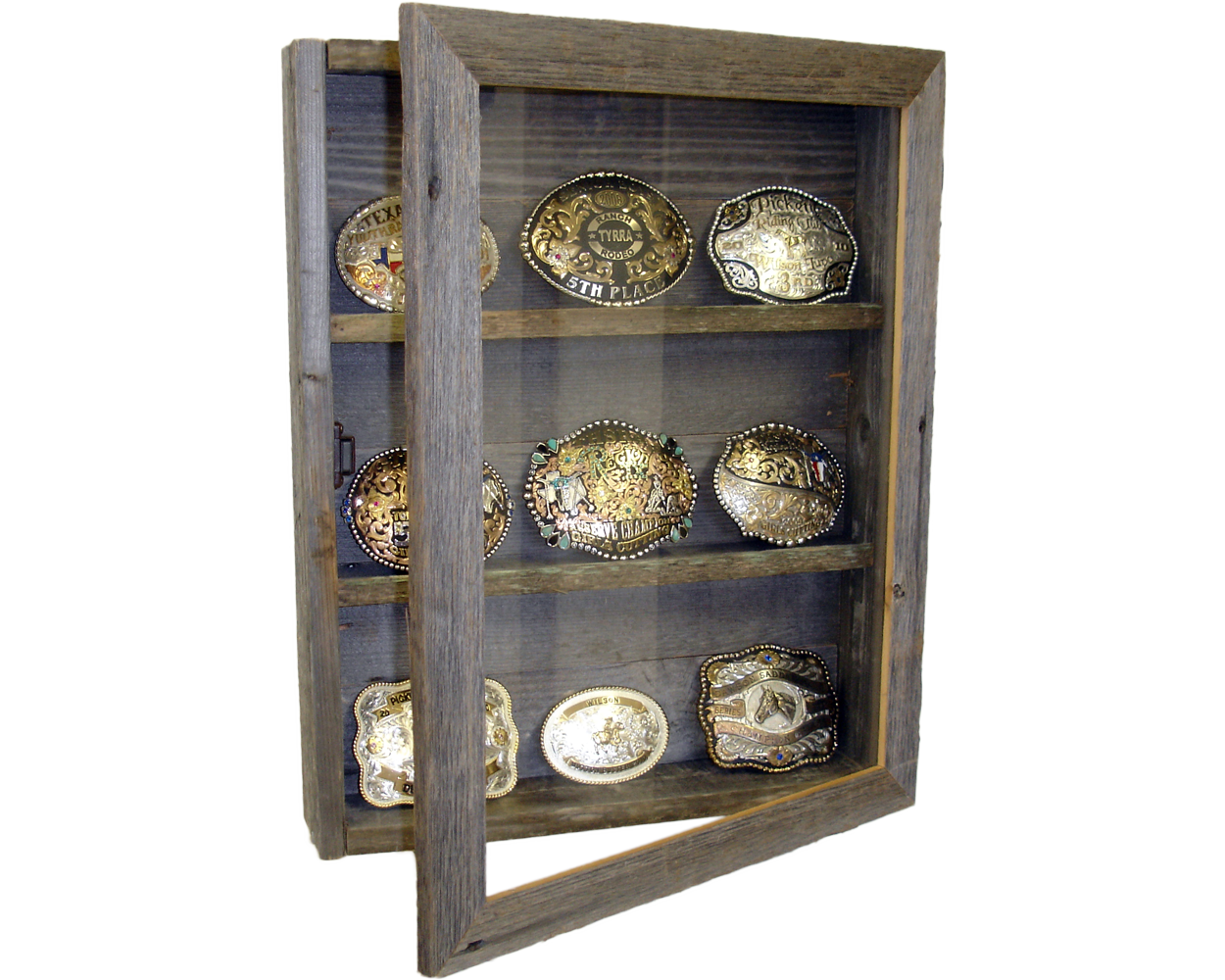 Belt buckle deals display shelf